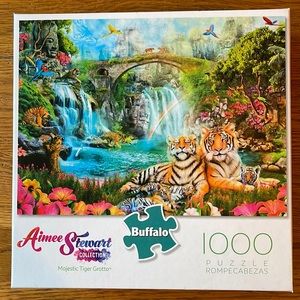 Buffalo Games 1,000 piece puzzle Aimee Stewart Majestic Tiger Grotto